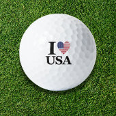 Rijden met trots: "I ❤️ USA" Golfballen