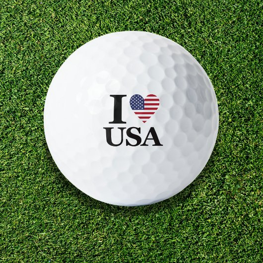 Rijden met trots: "I ❤️ USA" Golfballen