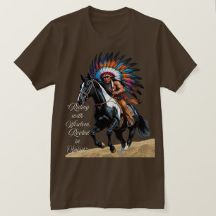 Rijden met wijsheid, geworteld in geest” t-shirt