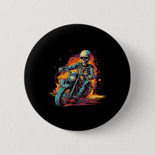 Rijden Motorfiets Halloween Kostuum Biker Ronde Button 5,7 Cm