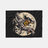 Rijden Mummy Dinosaur T Rex Pumpkin Funny Hallowee Fleece Deken (Voorkant (Horizontaal))