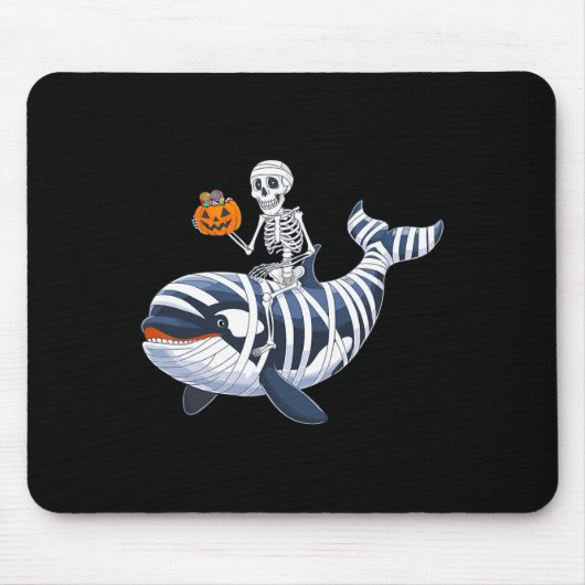 Rijden Mummy Orca Halloween Snoep Whale Muismat (Voorkant)