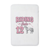 Rijden naar 12 Paard Verjaardag Vector Design_1 Badmat (Voorkant Verticaal)
