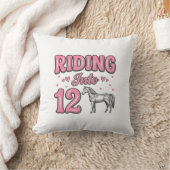 Rijden naar 12 Paard Verjaardag Vector Design_1 Kussen (Deken)