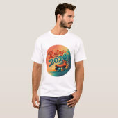 Rijden naar 2026 Retro Schaats T-shirt (Voorkant volledig)