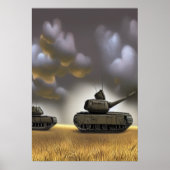 Rijden naar het slagveld | AI Art Poster (Voorkant)