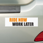 rijden nu bumpersticker (Op auto)
