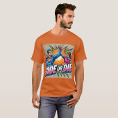 Rijden of sterven Comic Style T-shirt (Voorkant volledig)