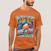 Rijden of sterven Comic Style T-shirt (Voorkant)