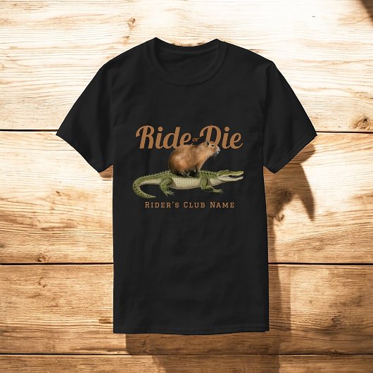 Rijden of sterven met je clubnaam t-shirt