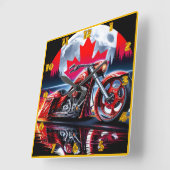 Rijden onder de Canadese nachtelijke hemel met tro Vierkante Klok (Hoek)