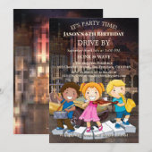 Rijden op afstand Muziek Kids Verjaardagsfeest Kaart (Voorkant / Achterkant)