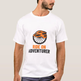 Rijden op, avonturier-fietsen t-shirt
