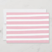 Rijden op Baby shower Uitnodiging Roze Bloemendouc (Achterkant)