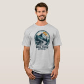 Rijden op de Blue Ridge Parkway Fietsen T-shirt (Voorkant volledig)