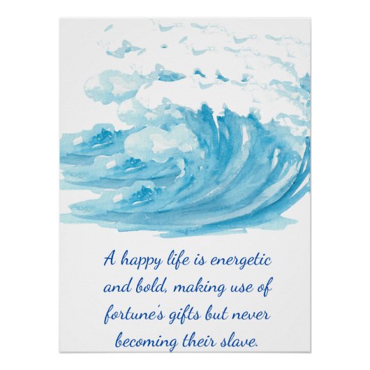 Rijden op de golven van fortuin perfect poster (Voorkant)