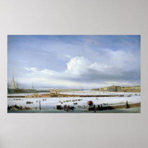 Rijden op de Neva, 1854 Poster