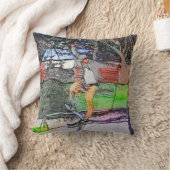 Rijden op de rails - Cartoon Skateboarder Design Kussen (Deken)