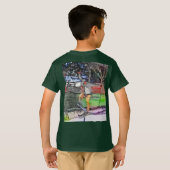 Rijden op de rails - Cartoon Skateboarder Design T-shirt (Achterkant volledig)