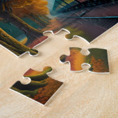 Rijden op de rails:  stoomtrein legpuzzel (Zijkant)