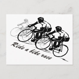rijden op een Bike Race Briefkaart