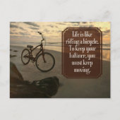"Rijden op een fiets" Inspirerend Quote Briefkaart (Voorkant)
