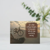 "Rijden op een fiets" Inspirerend Quote Briefkaart (Staand voorkant)