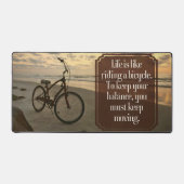 "Rijden op een fiets" Inspirerend Quote Bureaumat (Voorkant)