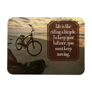 "Rijden op een fiets" Inspirerend Quote Flexible Magneet