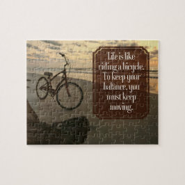 "Rijden op een fiets" Inspirerend Quote Legpuzzel