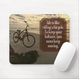 "Rijden op een fiets" Inspirerend Quote Muismat