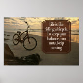 "Rijden op een fiets" Inspirerend Quote Poster (Voorkant)