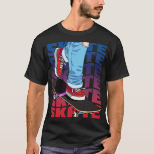 Rijden op een Skateboard Skateboarder Cruising Ska T-shirt