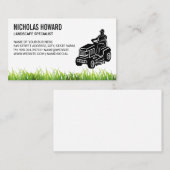 Rijden op grasmaaier | grassprieten visitekaartje (Voorkant / Achterkant)