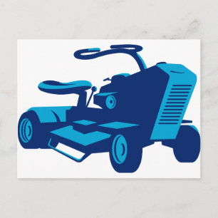  rijden op grasmaairetro briefkaart