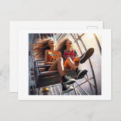 Rijden op het reuzenrad briefkaart (Voorkant / Achterkant)