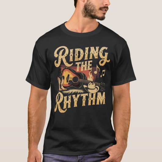 Rijden op het ritme - Country Music Lover Cadeaus T-shirt (Voorkant)