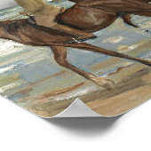 Rijden op het strand, olie poster (Hoek)