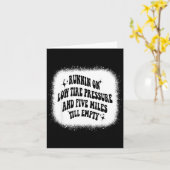 Rijden Op Lage Bandenspanning Vijf Mijl Tot Leeg Kaart (Gele Bloem)