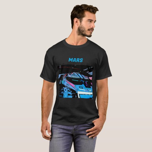 Rijden op Mars T-shirt (Voorkant volledig)