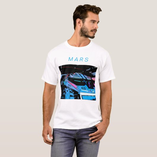 Rijden op Mars T-shirt (Voorkant volledig)