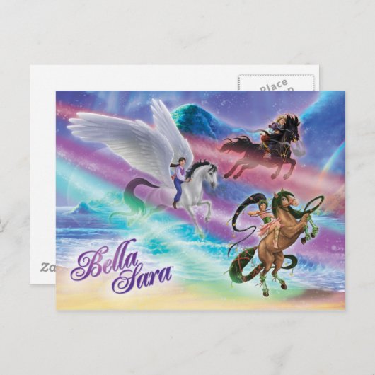 Rijden op Moonbeams Briefkaart (Voorkant / Achterkant)