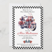 Rijden op Over Motorcycle Baby shower Kaart (Voorkant)