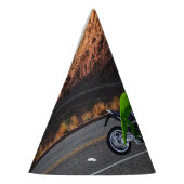 Rijden op pensioen aangepaste gekko motorfiets feesthoedjes (Links)