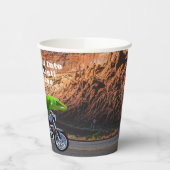 Rijden op pensioen aangepaste gekko motorfiets papieren bekers (Links)