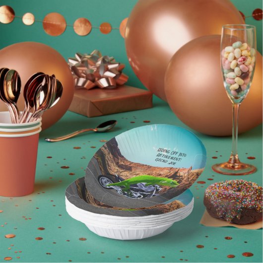 Rijden op pensioen aangepaste gekko motorfiets papieren kommen (Multi)