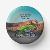 Rijden op pensioen aangepaste gekko motorfiets papieren kommen (Voorkant)