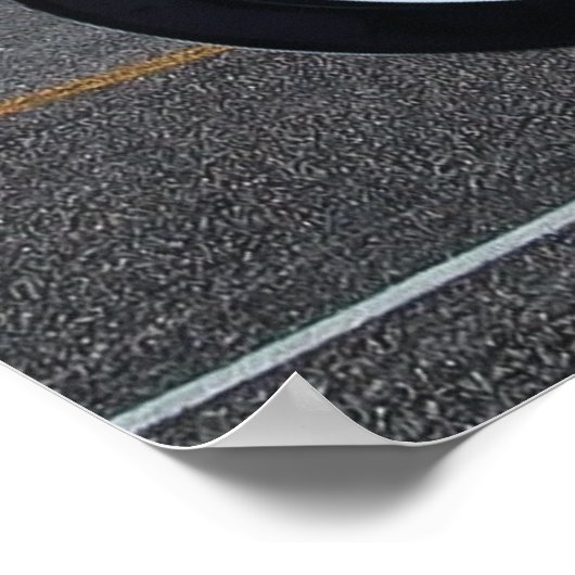 Rijden op pensioen aangepaste gekko motorfiets poster (Hoek)