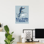 Rijden op Stierhaai Poster (Thuiskantoor)