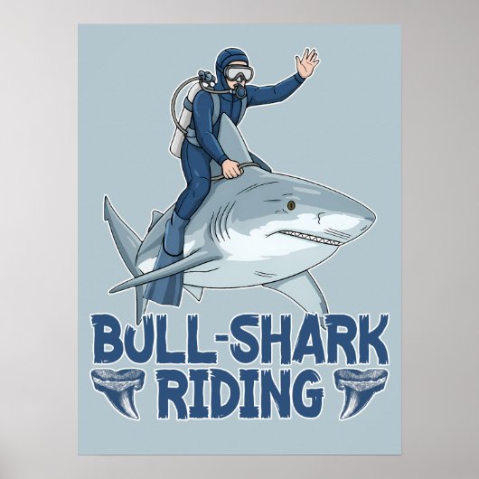 Rijden op Stierhaai Poster (Voorkant)